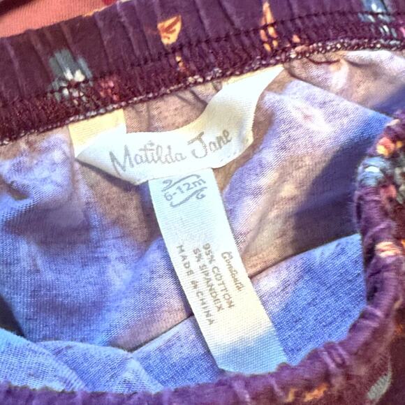 Matilda Jane 6-12M Baby Girl Floral Long Sleeve Dress & Bloomers Set - Picture 3 of 4